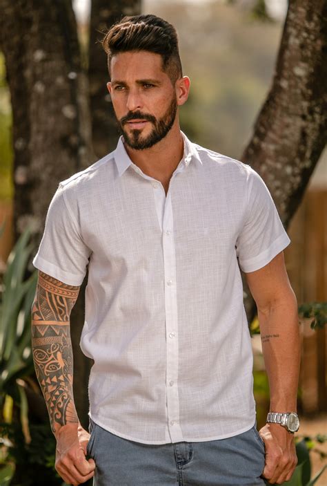 look camisa manga curta masculina